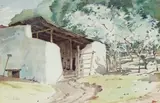 Nils Andersen, Farm Shed, watercolour on paper