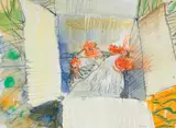 Glen Scouller, Box of Chickens, watercolour and pencil on paper