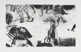 Robert Hodgins, The Sphinx etc, 1987, lithograph on paper