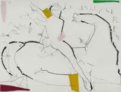 Marino Marini, Orfeo (Orpheus), 1973, colour etching and aquatint on paper