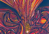 Cecil Skotnes, Two Figures, from the Man's Gold portfolio, 1977, colour woodcut on paper