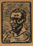 We Mussmann, Figure in Three-quarter Profile, 1931, woodcut on paper