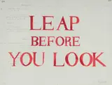 William Kentridge, Leap Before You Look, 2012, screenprint on found paper
