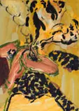 Anna van der Ploeg, I've Watched the Motion of Her Hand as She Smiled at Him, 2023, monotype on paper