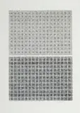 Willem Boshoff, Vlegskrif, from KykAfrikaans (Woven Text), 2003, screenprint on paper
