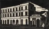 Fred Page, P.T. Train Station, linocut on paper