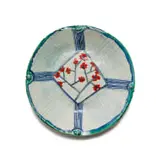 Ruan Hoffmann, Plate with linear and floral decoration, 2004, painted and glazed ceramic
