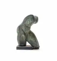 Daniel Stephen Borbereki-Kovacs, Nude Torso, bronze with a grey patina, on a slate base