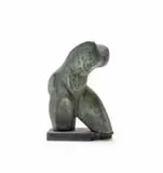 Daniel Stephen Borbereki-Kovacs, Nude Torso, bronze with a grey patina, on a slate base