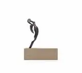 Susanna Swart, Winged Figure II, 2002, bronze with a brown patina, on a cast stone base