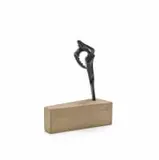 Susanna Swart, Winged Figure I, 2002, bronze with a brown patina, on a cast stone base