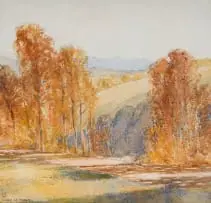 William Timlin, Autumn Trees, outside Grahamstown, watercolour on paper