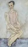 John Dronsfield, Freddie Hendricks, 1949, mixed media with pencil on paper