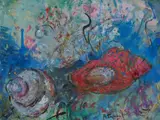Alice Tennant, Abstract Shells in Blue and Pink
