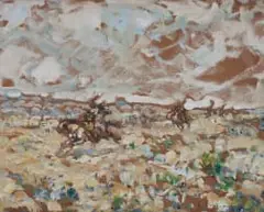 Julius Seyler, Blackfeet on Horseback, oil on artist's board