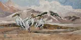 Arnfried Blatt, Pelicans, 1972, oil on canvas