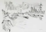 Oskar Kokoschka, Houses of Parliament, London, lithograph on paper