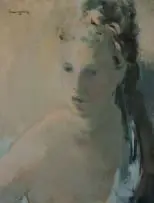 Jean Welz, Portrait of a Woman, 1950, oil on canvas