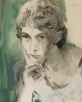 Jean Welz, Carmen, 1962, charcoal and watercolour on paper