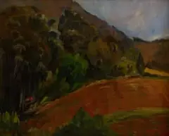 Florence Zerffi, Landscape with Trees, 1948, oil on canvas