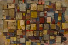 Jean Welz, Abstract Opus, oil on board