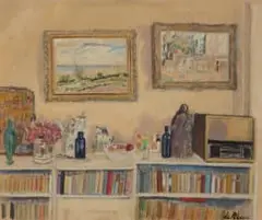 Enslin Du Plessis, Still Life on the Bookcase, oil on board