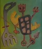 John Dronsfield, From Afrcan (sic) Improvisations, oil on canvas