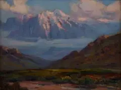 Hugo Naude, Brandwacht Mountain, Worcester, oil on panel