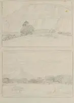 Jacobus Hendrik Pierneef, Landscapes with Mountains, sketch, pencil on paper