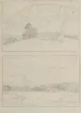 Jacobus Hendrik Pierneef, Landscapes with Mountains, sketch, pencil on paper