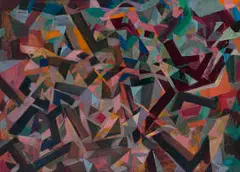 Jean Welz, Fugue No. 45, oil on canvas