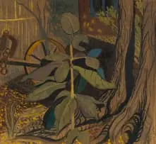 Edith King, The Wheel/Plant and Plough, watercolour on paper