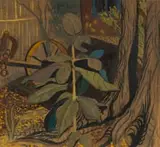 Edith King, The Wheel/Plant and Plough, watercolour on paper