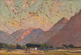 Jacobus Hendrik Pierneef, Jonkershoek, Stellenbosch, 1925, oil on board