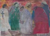 David Koloane, Zionists, acrylic on canvas