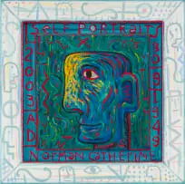 Norman Catherine, Self Portrait, 2003, oil on hessian laid down on board in artist's hand-painted frame