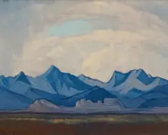 Jacobus Hendrik Pierneef, Landscape with Mountains, oil on board