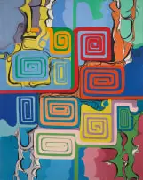 Cecily Sash, Spiral 4, 1968, oil on canvas