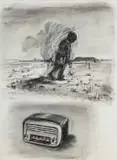 William Kentridge, Untitled Drawing for Mango Groove Music Video (Child in a Landscape and Radio)