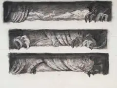 William Kentridge, Preparing the Flute, charcoal and chalk on paper