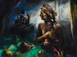 Penny Siopis, Quail, 1986, pastel on paper