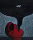 Norman Catherine, Red Man, 2019, oil on canvas