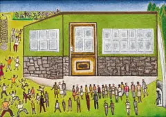 Alfred Thoba, ZCC Multicultural School, 2012, oil on plywood