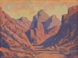 Jacobus Hendrik Pierneef, Mountain Landscape, oil on board