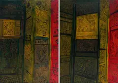 Andrew Verster, Interior with Screens, two, 1998, oil on canvas
