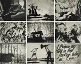 William Kentridge, Zeno Writing, nine, 2002, photogravure with drypoint and burnishing on Hahnemühle wove paper