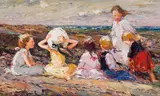 Adriaan Boshoff, Breezes at Sea, oil on canvas laid down on board