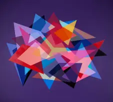 Andrzej Urbanski, Untitled (Abstract Geometric Composition), 2021, spray paint, acrylic and mixed media on canvas