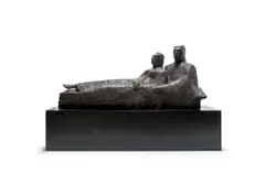 Deborah Bell, That One Voice, 2018, bronze with a brown patina, on a painted steel base