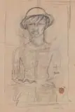 Alexis Preller, Prisoner of War (recto); Theatre des Quinze Set Design (verso), 1943, pencil on paper